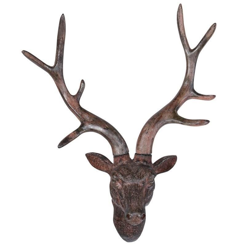 Nordic Retro Deer Head Wall Decor Resin Animal