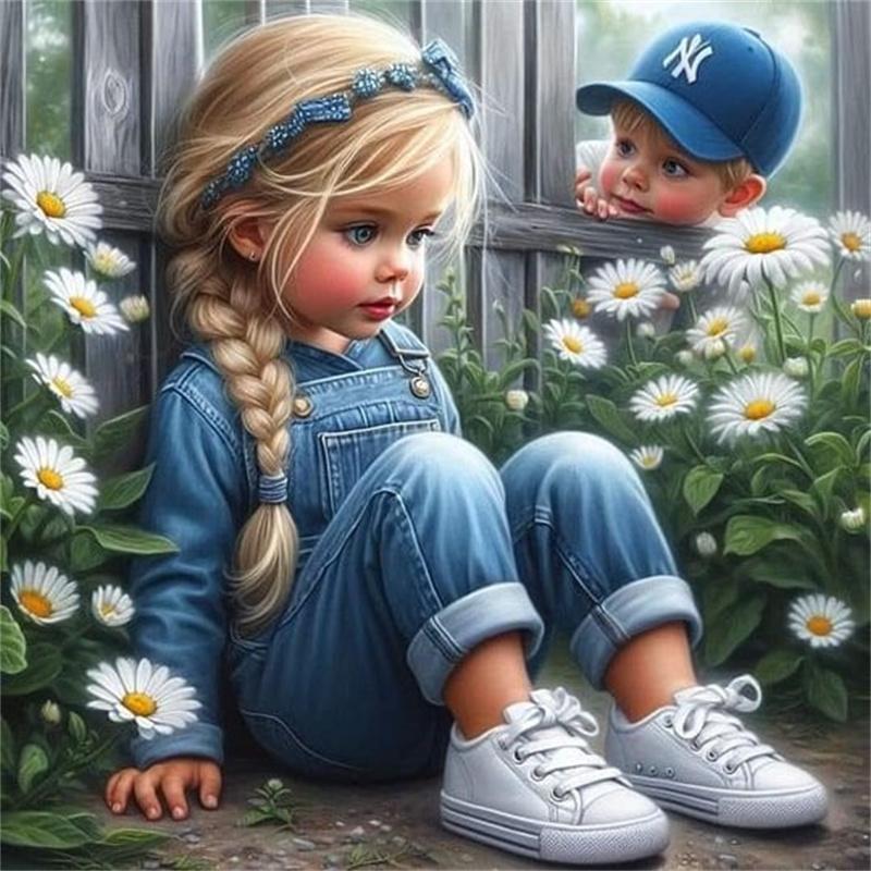 DIY Ζωγραφική με Διαμάντια Υπέροχο Παιδί Κιτ Σταυροβελονιάς Μωσαϊκή Τέχνη Ζωγραφική με Διαμάντια Πλήρης Κύκλος Διαμάντια Διακόσμηση Σπιτιού