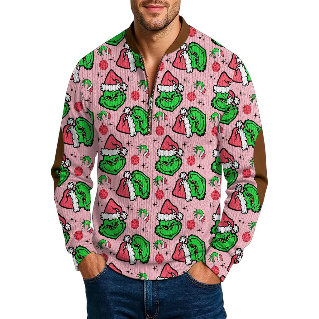 Men'S Outdoor Zipper Long Sleeved Sportswear Casual Sweatshirt