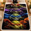 Flannel BlanketTeenage Mutant Ninja Turtles Warm Soft Throw Blanket for Indoor Sofa Bed Living Room Use