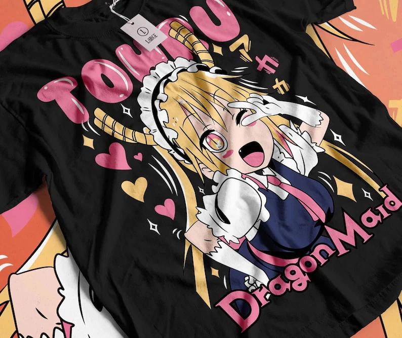 Anime Tonhu Maid Black T Shirt Unisex Style