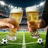 Waist Tight Beer Glass Football Glass, 300ml/450ml Capacity Transparent Craft Mug for Home Bar, Soccer Tumbler Sports Fans