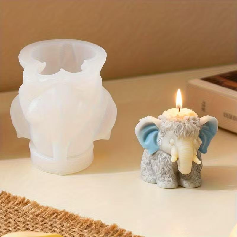 Elephant Silicone Mold for Handmade Soaps Candles Plaster Craft Ideal for Valentine's Day & Easter Crafting