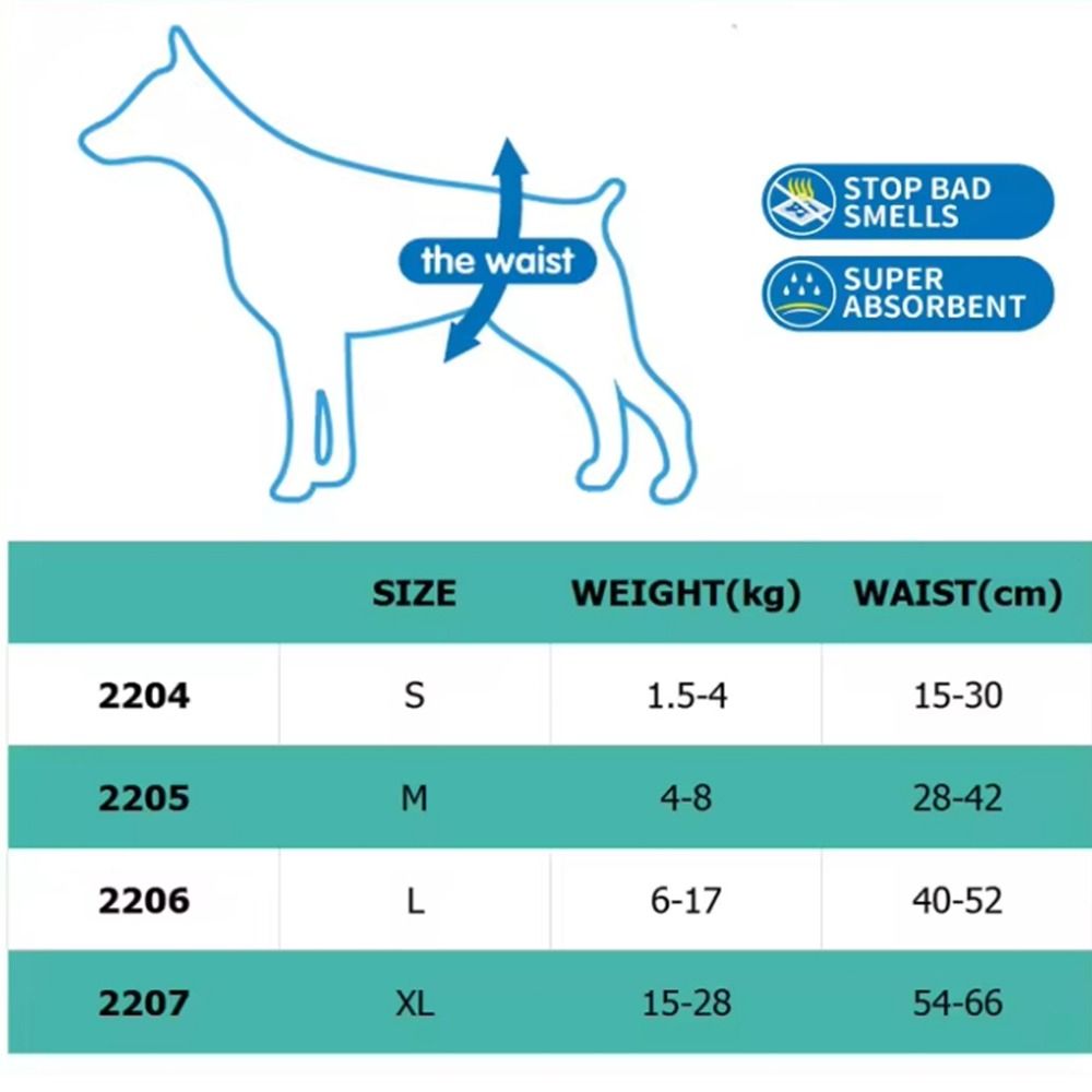 40Pcs/Set Male Disposable Disposable Dog Diaper Hygienic Design Training Diaper  for Pet Training