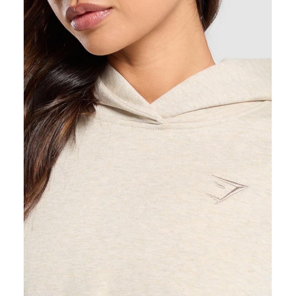 Gymshark Rest Day Sweats Hoodie Beige Marl B2a7p Gbkh