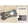 Dog Food Mat Anti-Slip Silicone Thicker Pet Placemat Waterproof Feeder Pad with Raised Edge Puppy Feeding Mats