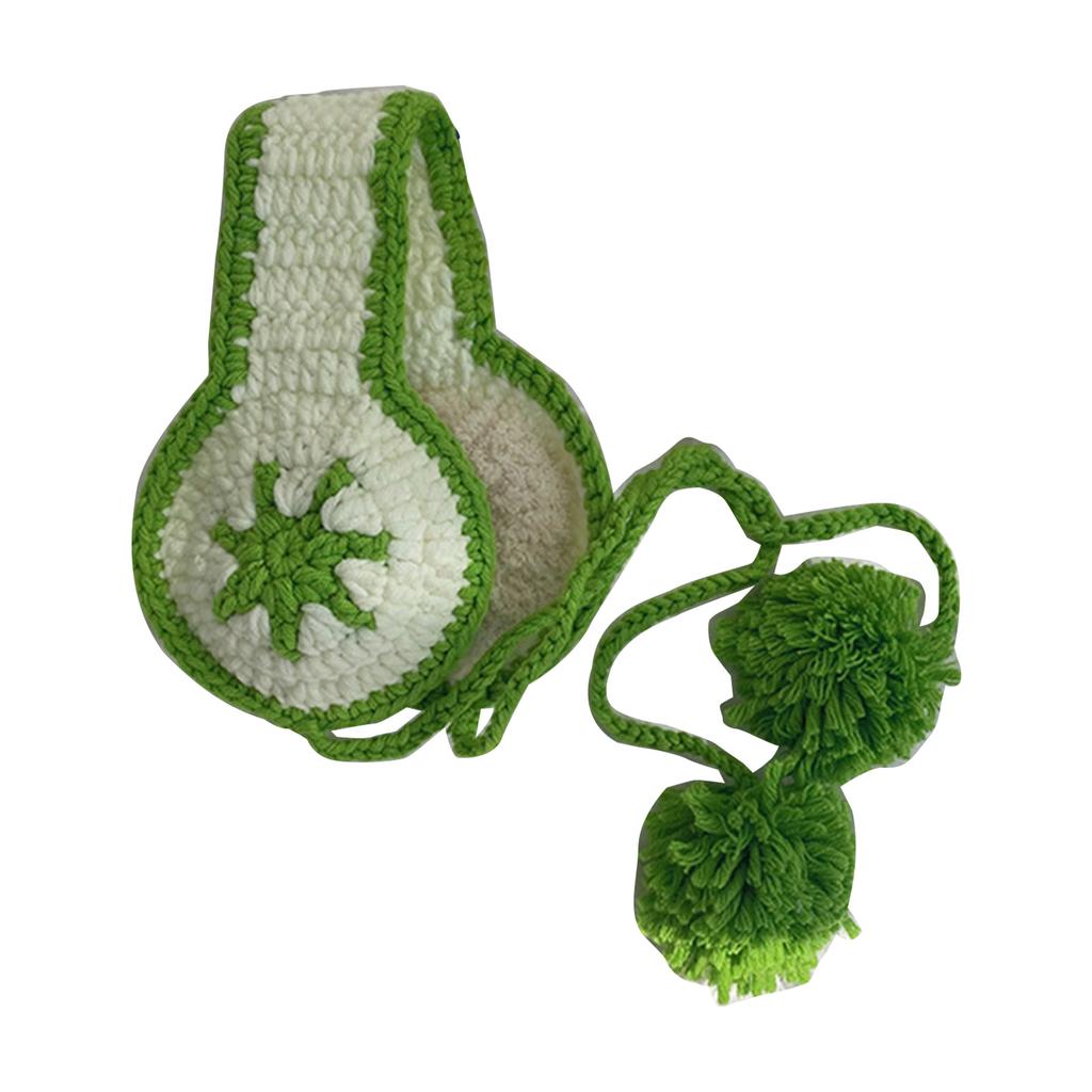 Knit Strap Ear Muffs for Women Warm Ear Warmers Cold Weather Ear Protective Furry Ear Covers for Outdoor Photo Earmuff