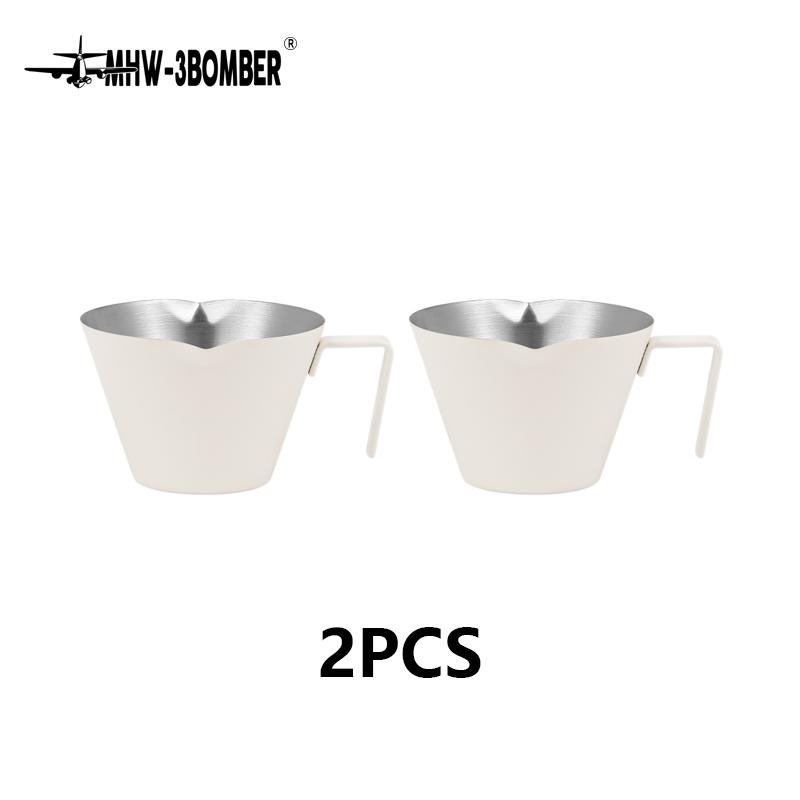 MHW-3BOMBER Nerezová odměrka na espresso s rukojetí 2/3 kusy SEspresso šálky 100 ml Domácí barista Kávové příslušenství