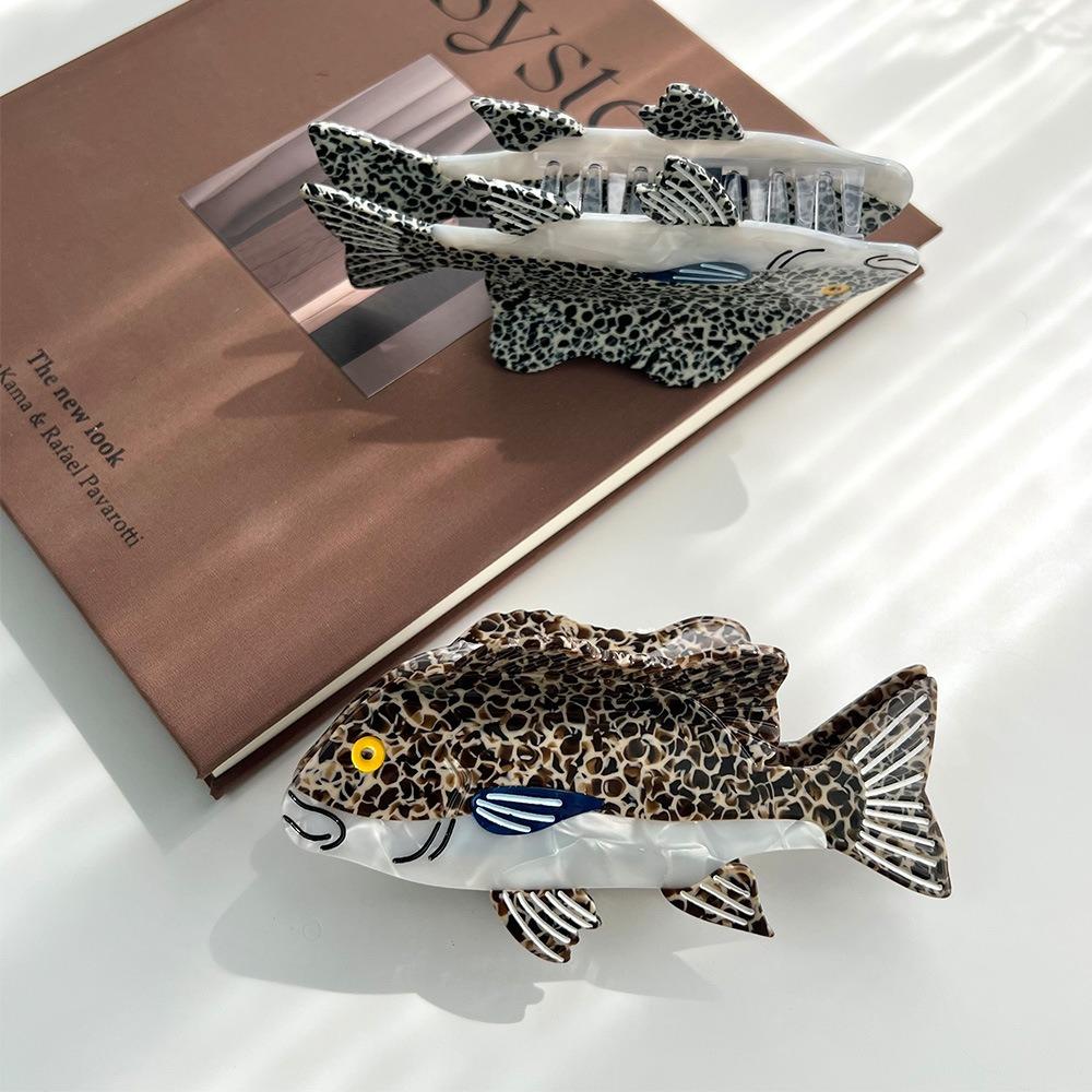 Novelty Grouper Hair Clip Realistic Hair Claw Clip Cute Fish Hair Claw For Women