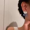 Fashionable Blue And White Asymmetrical Flower Earrings Ins With Simple And High-end Design Personalized Earring Accessories