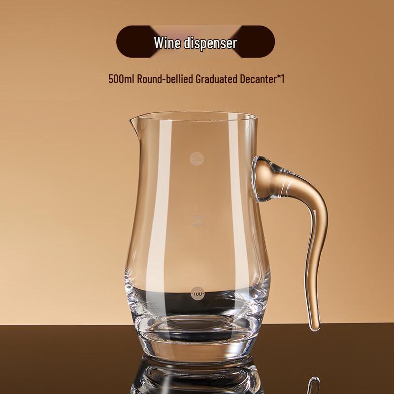 Shangqi 500ml Artificial Crystal Baijiu Decanter with Scale