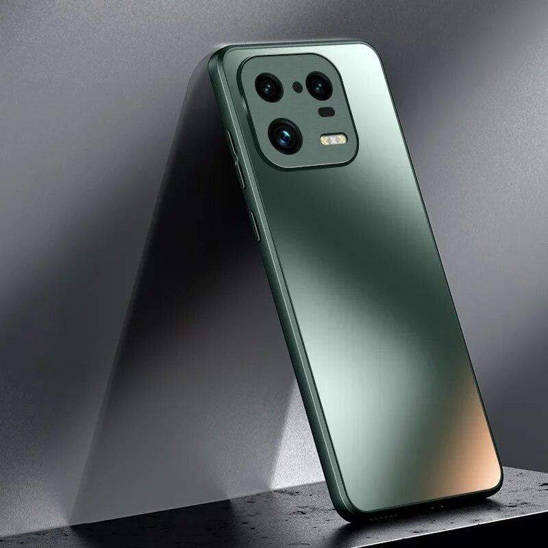 AG Silicon Matte Glass Case for Xiaomi Mi 14 13 13T 12 12x 12T 11 Ultra 10 Poco F3 F4 F5 Pro Frosted Camera Lens Shockproof Protective Case