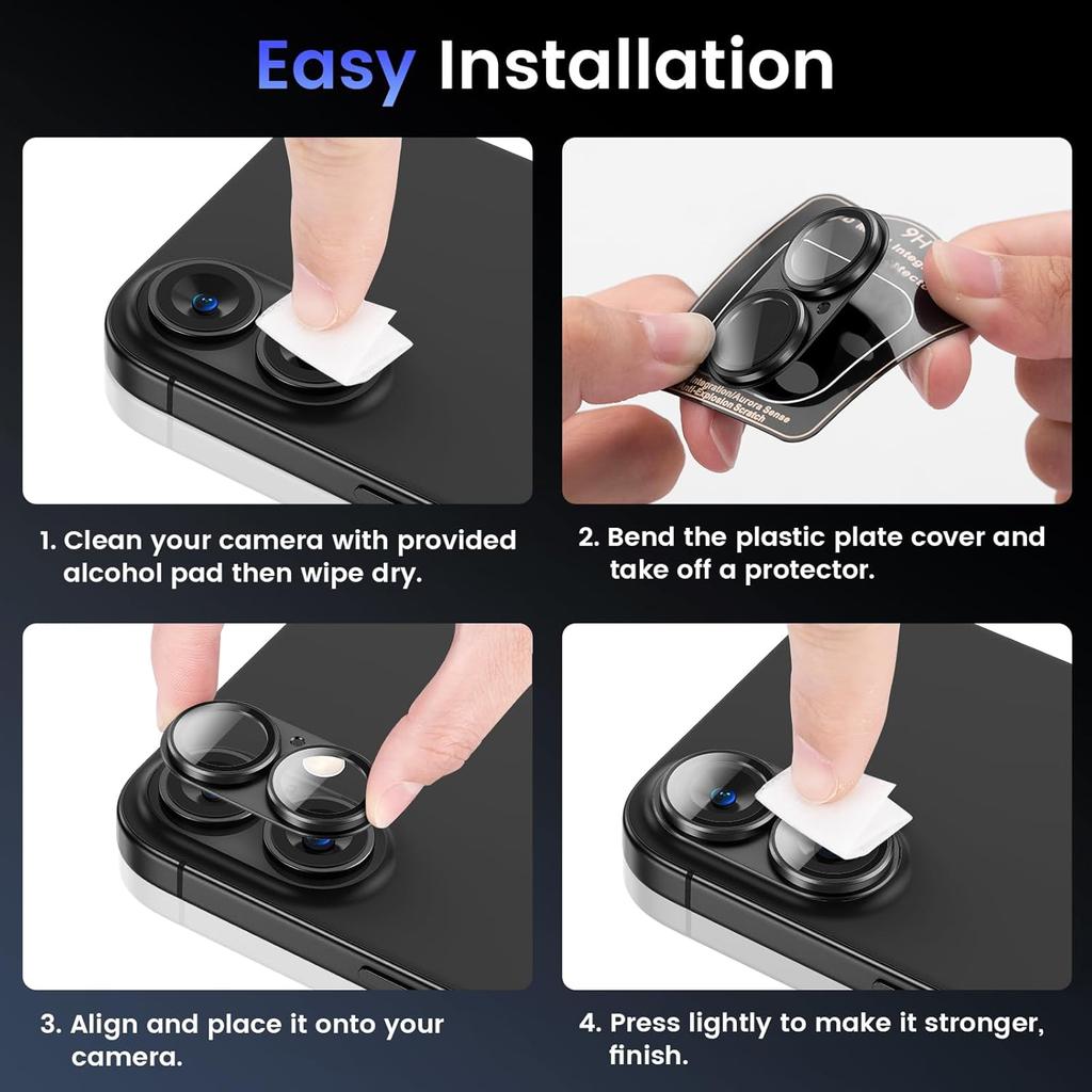 Metall Gehärtetes Glas Kameraobjektiv Schutzabdeckung Für Für Iphone 16 Pro Max 1 Plus 14 1Pro 16Pro 16Plus Schutz Handy Zubehör