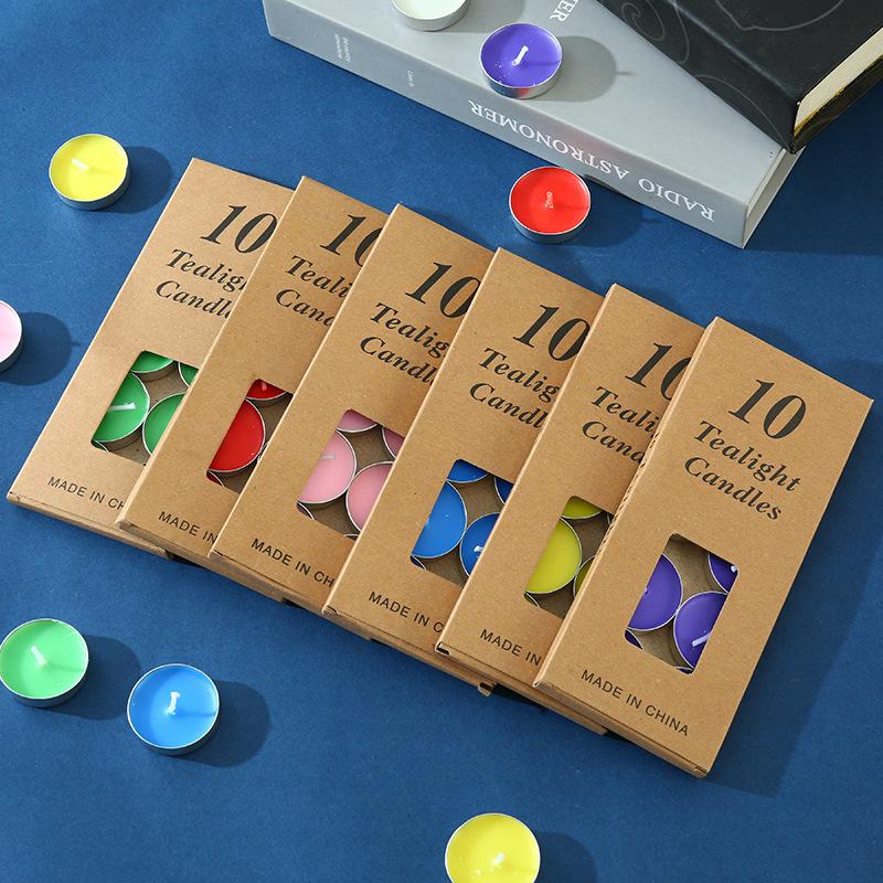10 Pieces Round Aluminum Shell Tea Candle, Romantic Proposal, Candle, Ktv Hotel, Tea Making, Thermal Insulation Small Candle