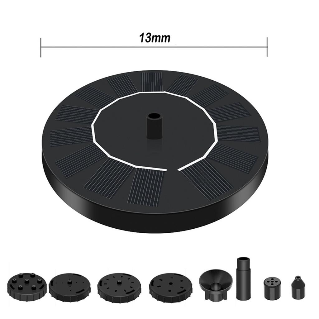 13cm/16cm Solar Fountain Pump Energy-saving Plants Watering Kit Solar Fountain Solar Panel Bird Bath Fountain Outdoor Garden