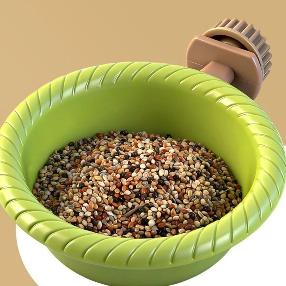 Anti-Splash Parrot Water Bowl Removable Pet Feeder Ledge Bird Cage Bath Tub  Aviary