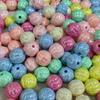 14.5x15.5mm Acrylic AB Plated Pumpkin Beads for DIY Phone Charms, Keyring Pendants, and Ornaments