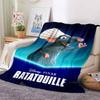 Coperta in flanella del cartone animato Ratatouille, calda e morbida per la primavera, adatta sia per uomini che per donne, bellissima coperta per il soggiorno,