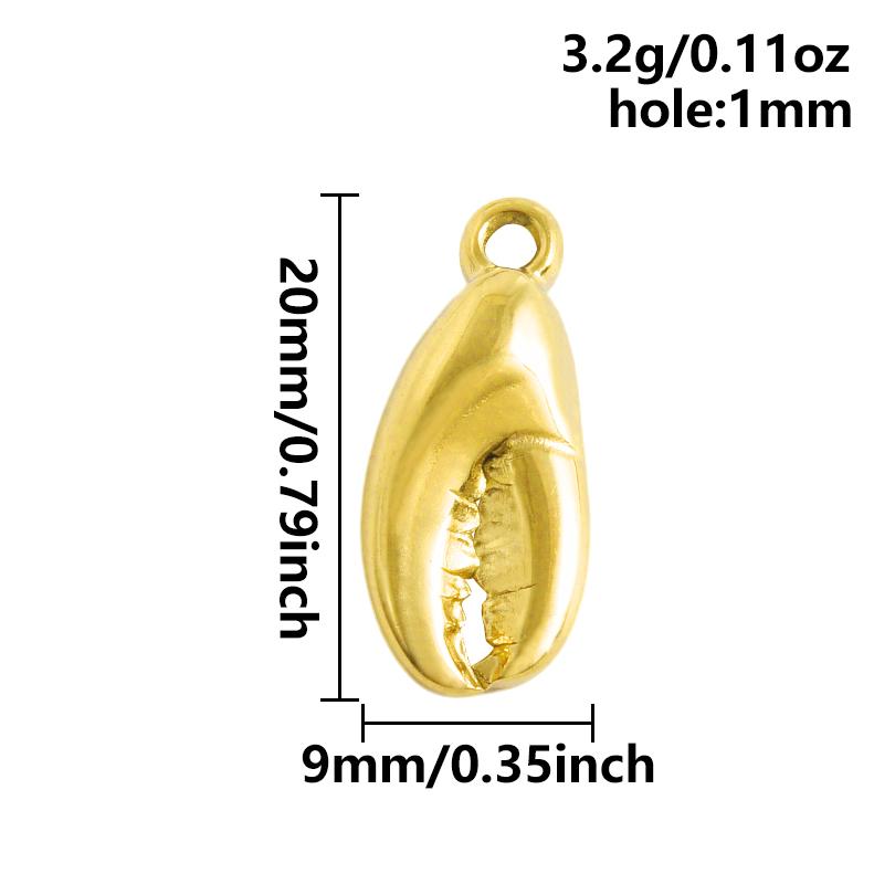 5pcs Gold Color Marine Animal Lobster Crab Enamel Charm Heart Cross Stainless Steel Pendant For Jewelry Making Keychain Earrings