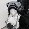 Dziewczęcy Puszysty Gotycki Kapelusz Harajuku Dzianinowy Punkowy Kapelusz Lolita Mała Kość Krzyż Gwiazda Styl Y2K Czapka Beanie