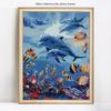Diamond Embroidery Seabed Animals Picture Of Rhinestone Full Round Diamond Painting Cross Stitch Dolphin Kit Mosaic
