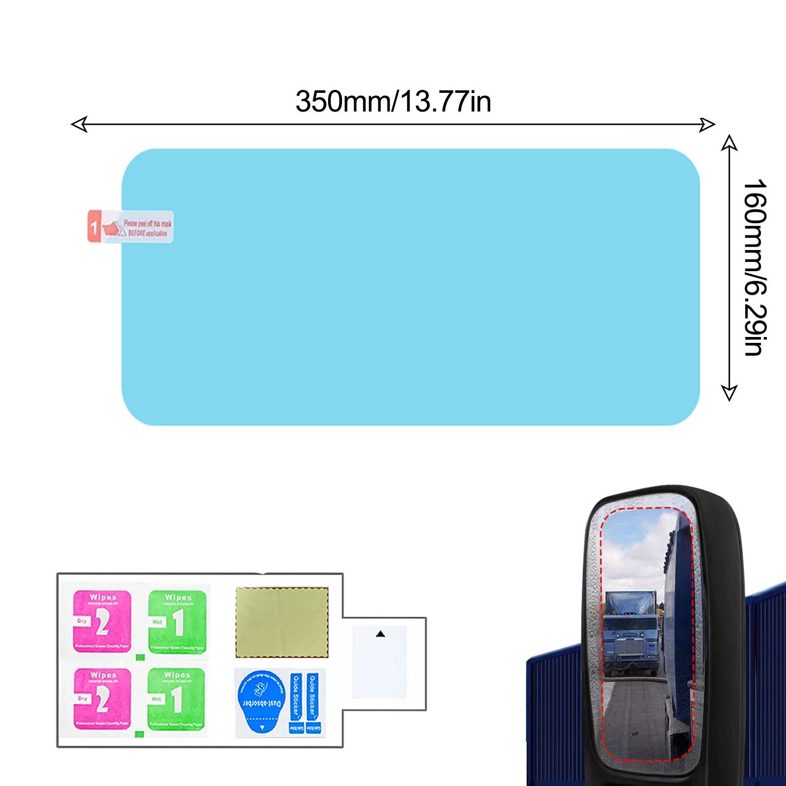 

Наклейка на зеркало заднего вида автомобиля, водонепроницаемая, противотуманная, прозрачная, водонепроницаемая, для ванной, грузовика, внедорожника, дождливый день 160x350mm