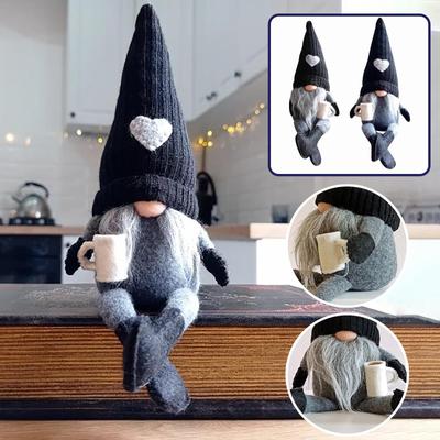Wystrój kawiarni Gnome Warstwowy wystrój tacki Domy wiejskie Gnome Bez twarzy Ozdoba dla lalek Dekoracja domu