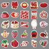 50 Strawberry Ins Style Graffiti Stickers Small Fresh Girl Heart Handbook Decoration Mobile Phone Tablet Computer DIY Stickers V