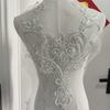 White Gold Bead Embroidery Applique Heavy Industry Accessories, Dress Decoration Accessories Diy Wedding Accessories Embroidery Applique