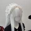 Y2k Cosplay Headdress Rivet Lolita Hair Clip Sweet Lolita Wings Lace Headband  Daily
