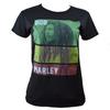 Women's Bob Marley Crew Neck Black Tee with RASTA colors-Size XS-S -NWT