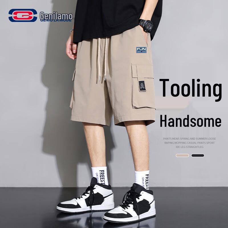 GENIOLAMODE Men s Loose Casual Cargo Shorts 2XL
