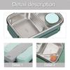 304 Stainless Steel Food Storage Container with Dividers Meal Box Portable Lunch Box for Office and Outdoor Use
