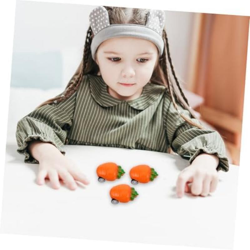 KONTONTY 50 Pieces Mini Pull Back Carrot Cars Toys for Easter Party, Kids Toy Vehicles Small Cars for Boys Girls