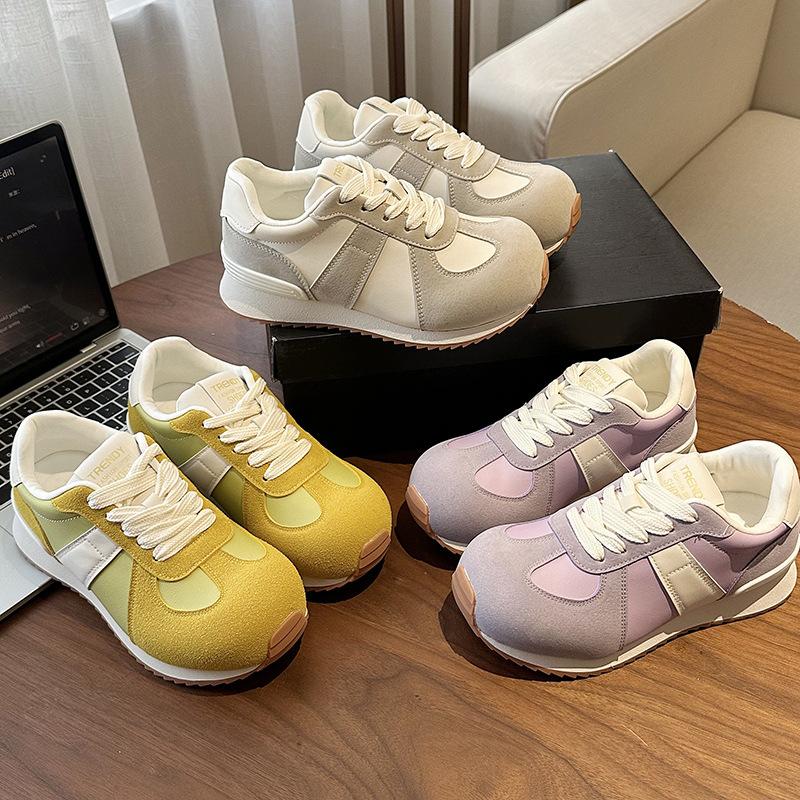 Women's Shoes Platform German Training Shoes 2025 Spring New Ugly Cute Big Head Soft Sole Forrest Gump Shoes Women's Casual Sports Shoes