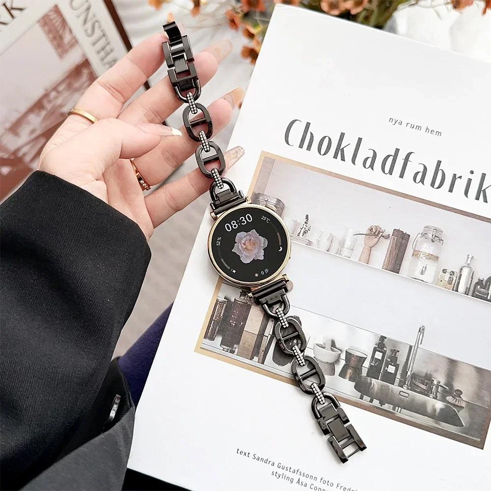 18 20 22mm Luxury Stainless Steel Band for Huawei Watch GT6/5 46mm 42mm 4 4Pro Women Strap for Samsung Galaxy 7 6 5 4 40mm 44mm