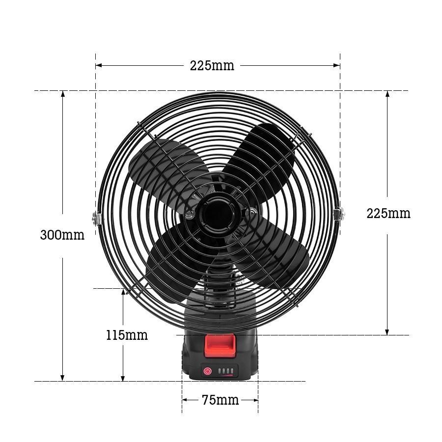 12W Wireless Portable Fan Household Rechargeable High-power Fan Outdoor Camping Small Lithium Battery Electric Fan
