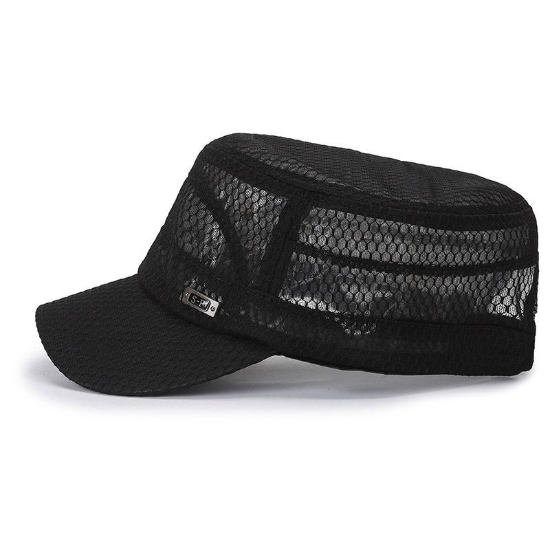 Summer Flat Top Hat Breathable Full Mesh Beach Hat Sun Hat Fishing Hat Outdoor Casual Hat Fashion Sun Hat