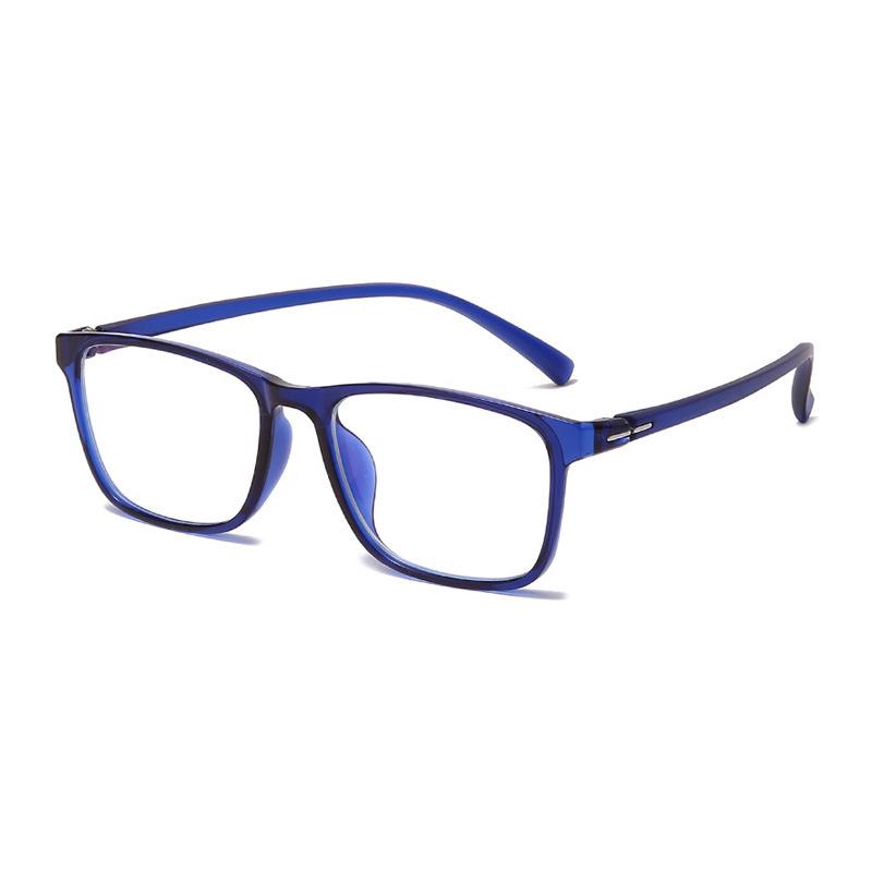 Ultra-Light TR90 Square Eyeglass Frames - Women's Prescription or Men's Blue Light Blocking Option