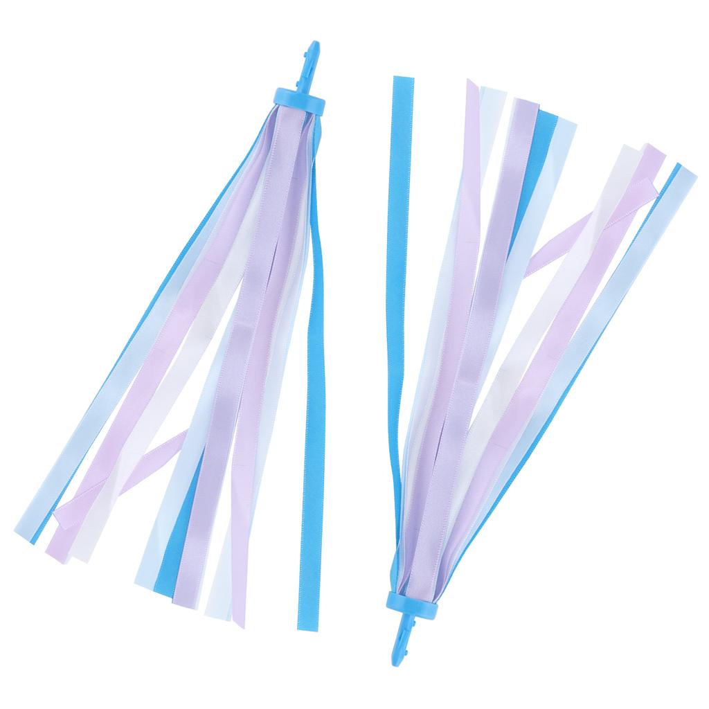 2pcs Ribbon Streamers Decorative Colorful Cloth Tassels for Boys Girls Scooter Bicycle Handlebar3