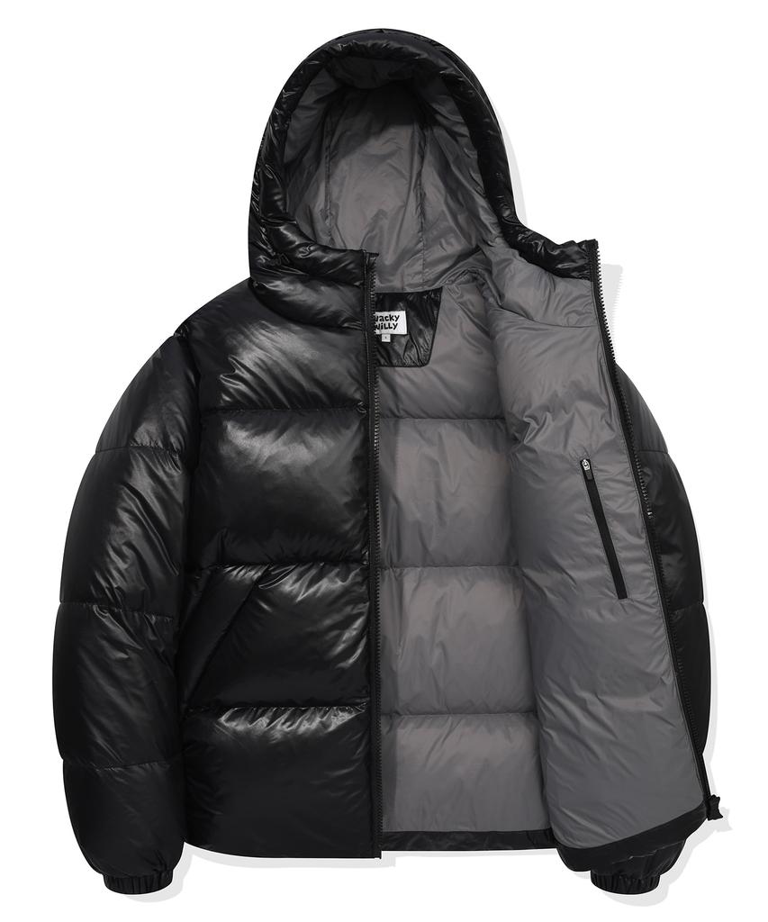 Wacky Willy Hooded Duck Down Jumper Black