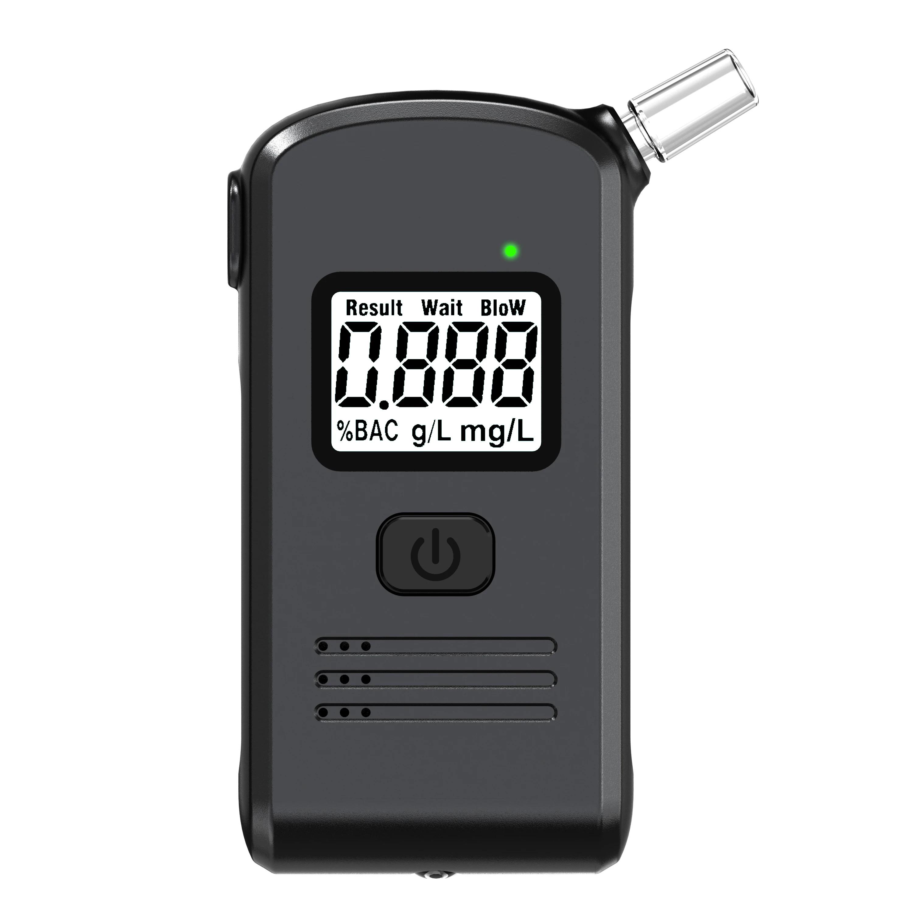 

Цифровой алкотестер Профессиональный алкодетектор Алкотестер Полицейский алкотестер ЖК-дисплей Тест на алкогольное опьянение для дома чёрный