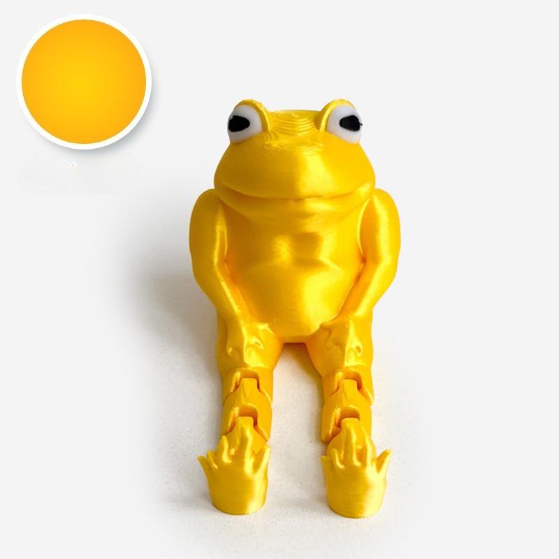 3D printed seated frog, simulated frog, animal model, children's decompression toy, fun and funny, creative model, ornament