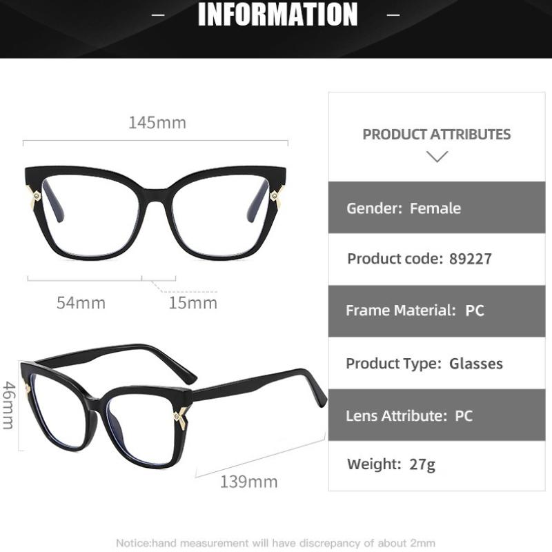 New Fashion Outdoor HD Ultra Light Anti Blue Light Eyeglasses Women's Trendy Plain Glasses Retro Daily Street Decorative Eyewear