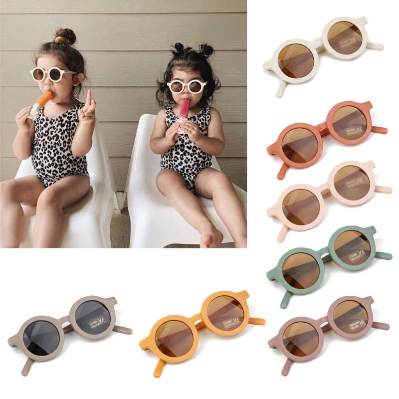 Summer Retro Round Kid Polarized Sunglasses UV 400 for Protection Child Sunglasses Holiday Outdoor