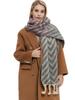 New  Imitation Cashmere Women Scarf Winter Preppy Style Striped Tassel Pashmina Mujer Femme Foulard Bufanda Wrap Shawl Men'S