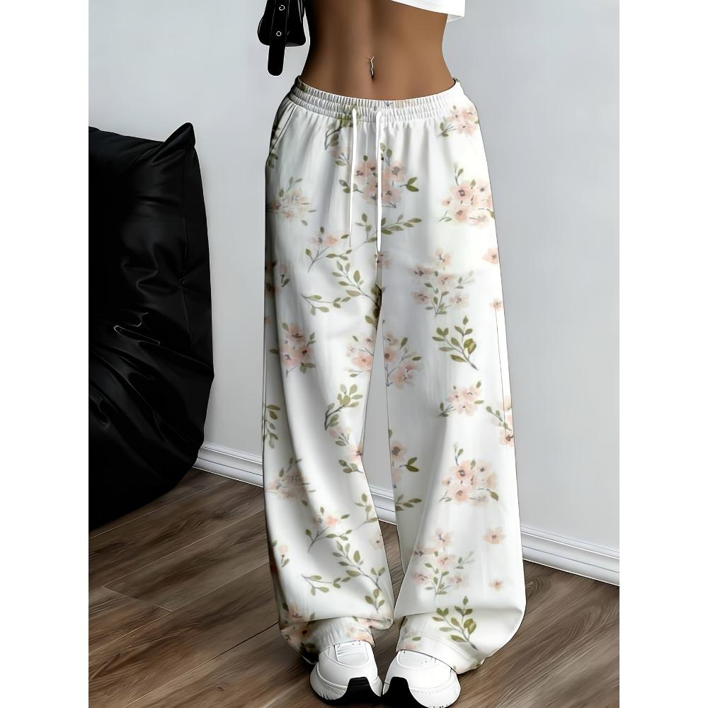 Women's wide-leg pants - loose-fitting trousers, suitable for summer, daily leisure, fitness