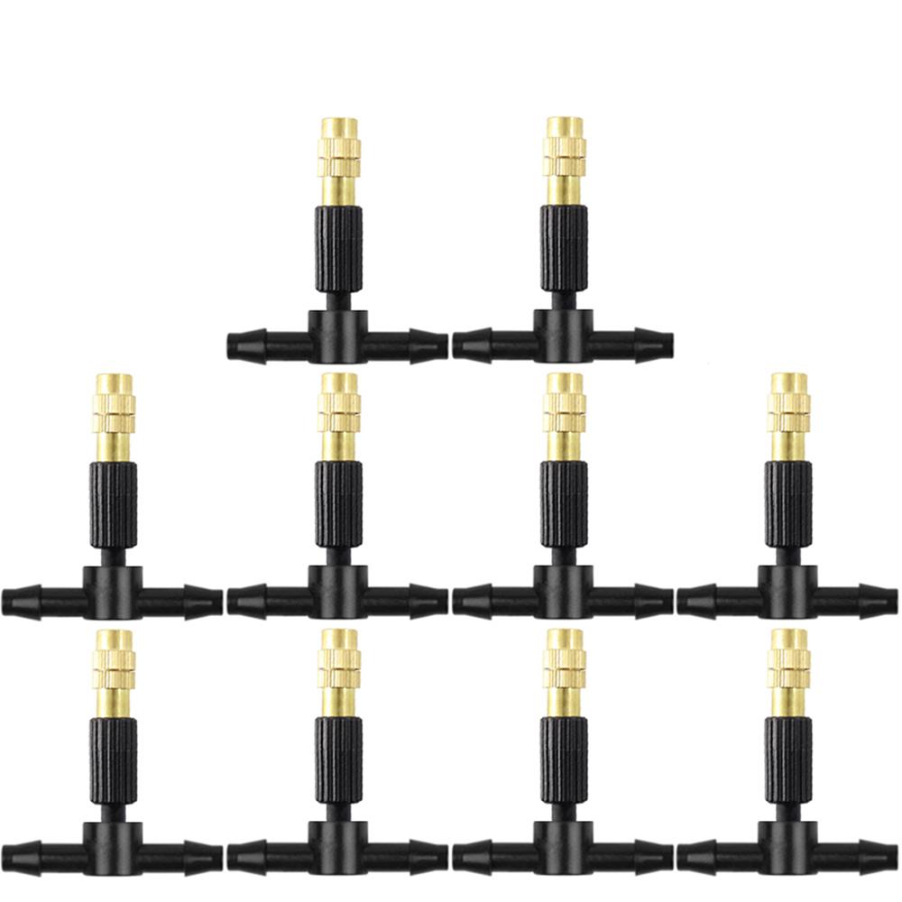 

10pcs Brass Atomizing Nozzle, Irrigation Fittings Kit, 1/4in Connection Port Nozzle, for Garden, Irrigation, Greenhouse, Lawns