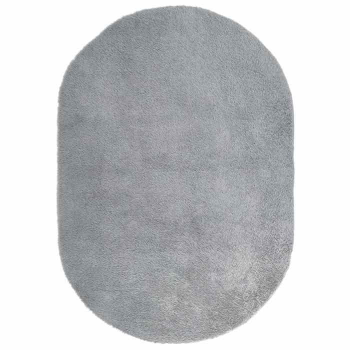 VidaXL Shaggy Rug with Long Pile Silver Grey 300x200 Cm Polyester, Carpet, Bedroom Rug, Modern Rug, Living Room Rug, 4102940