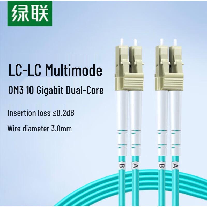 

UGREEN NW357 LC-LC OM3 Multimode Duplex Fiber Optic Patch Cable
